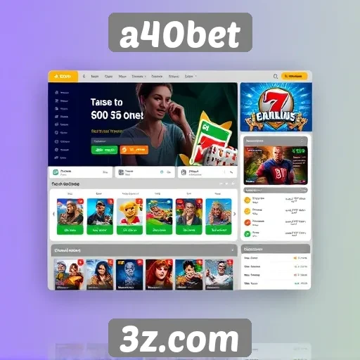 Interface do usuário do a40bet é intuitiva e moderna